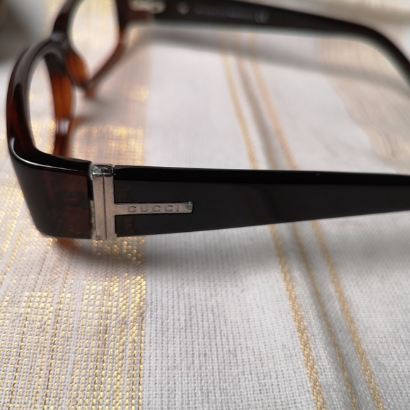 GUCCI 1572 Rectangular Brown Eyeglasses Frames Classic - Picture 10 of 11